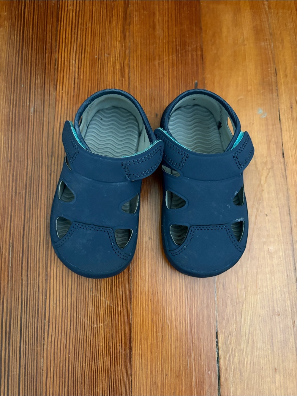 Kids Navy Blue Closed-Toe Sandals